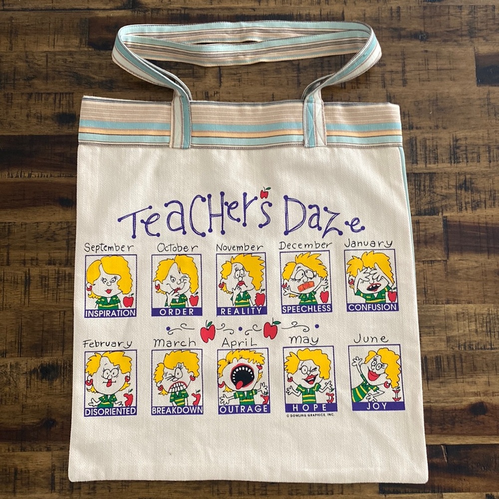 ✨ BNWOT | “Teacher’s Daze” Cotton Tote